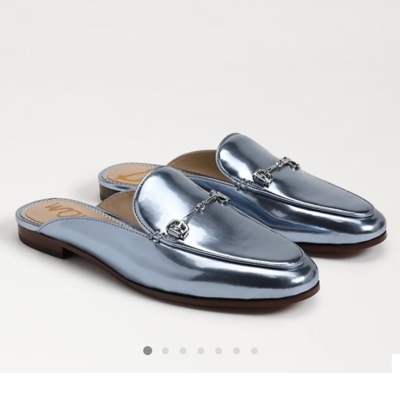 Sam Edelman Size 6 Linnie Mule In Metallic Sky, NEW - Picture 10 of 11